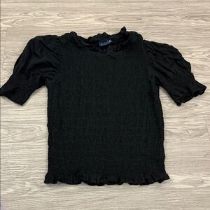 GAP Black Ruffled Women's Blouse Size S